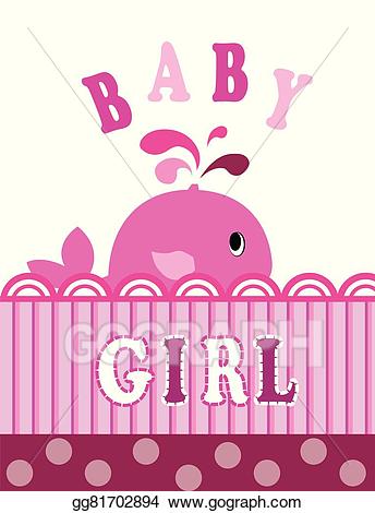clipart whale baby girl