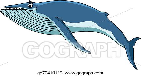 Vector stock baleen illustration. Clipart whale big blue