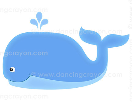 clipart whale blue object