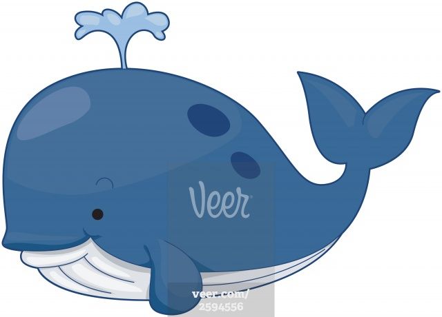 clipart whale cartoon character