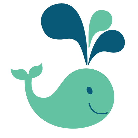 clipart whale colorful