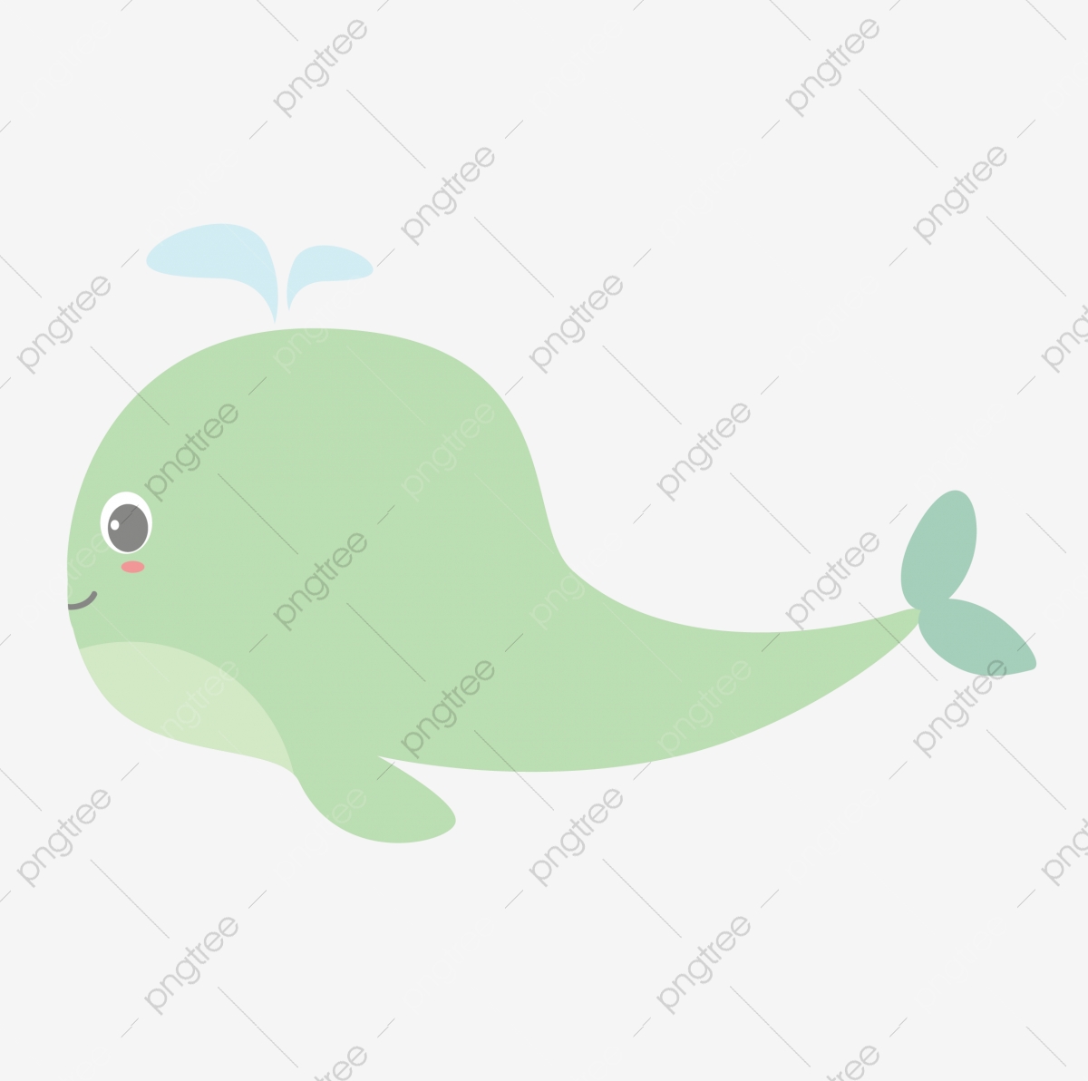 clipart whale green