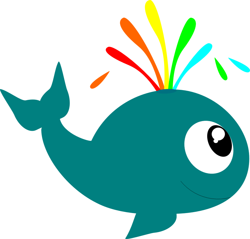 clipart whale happy