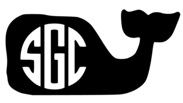 clipart whale monogram