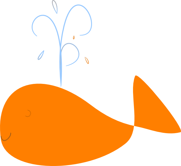 clipart whale orange