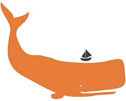clipart whale orange