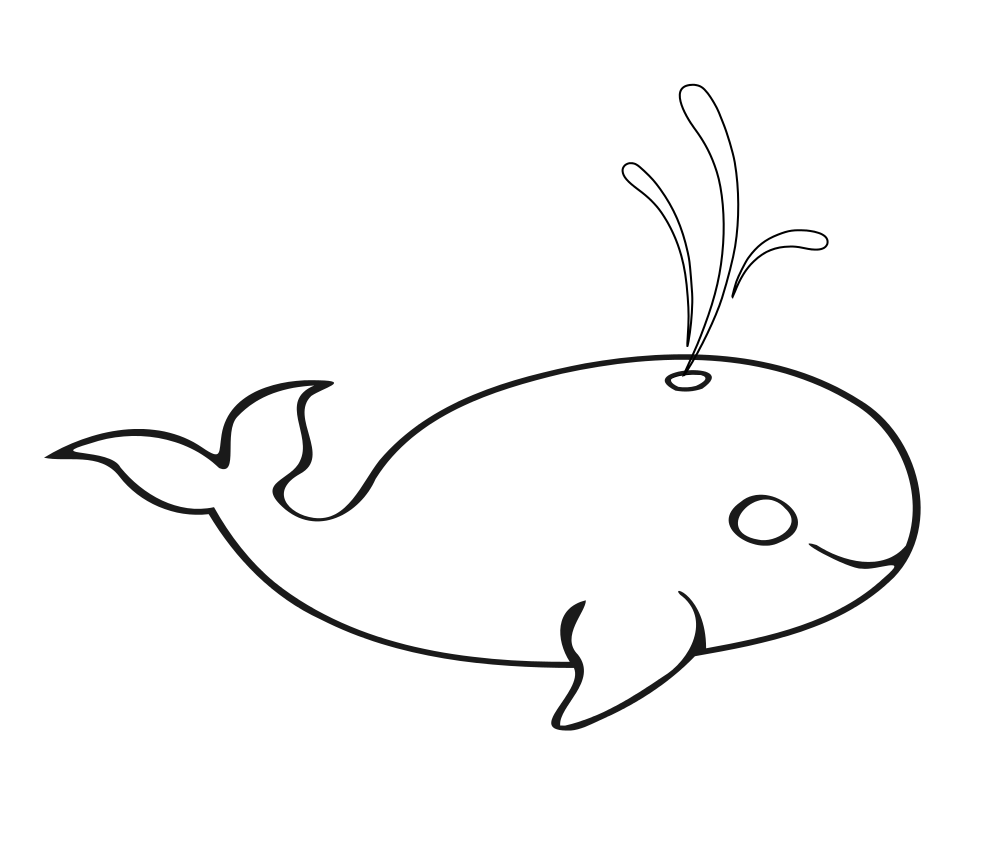 clipart whale outline