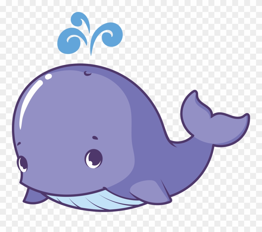 clipart whale purple