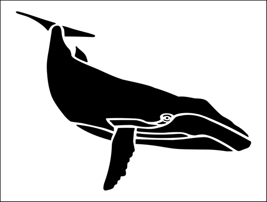 clipart whale stencil