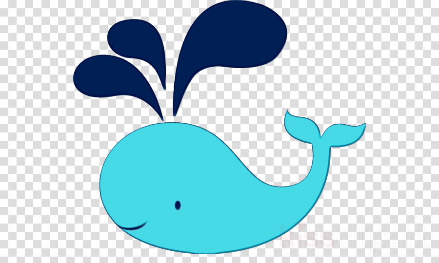clipart whale turquoise