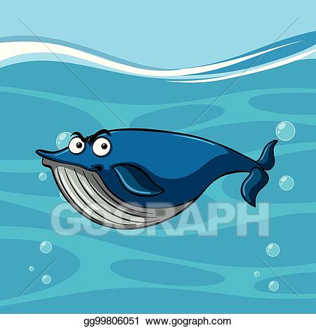 clipart whale under sea