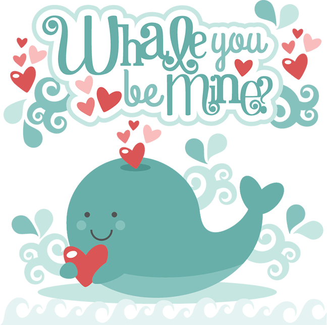 clipart whale valentine