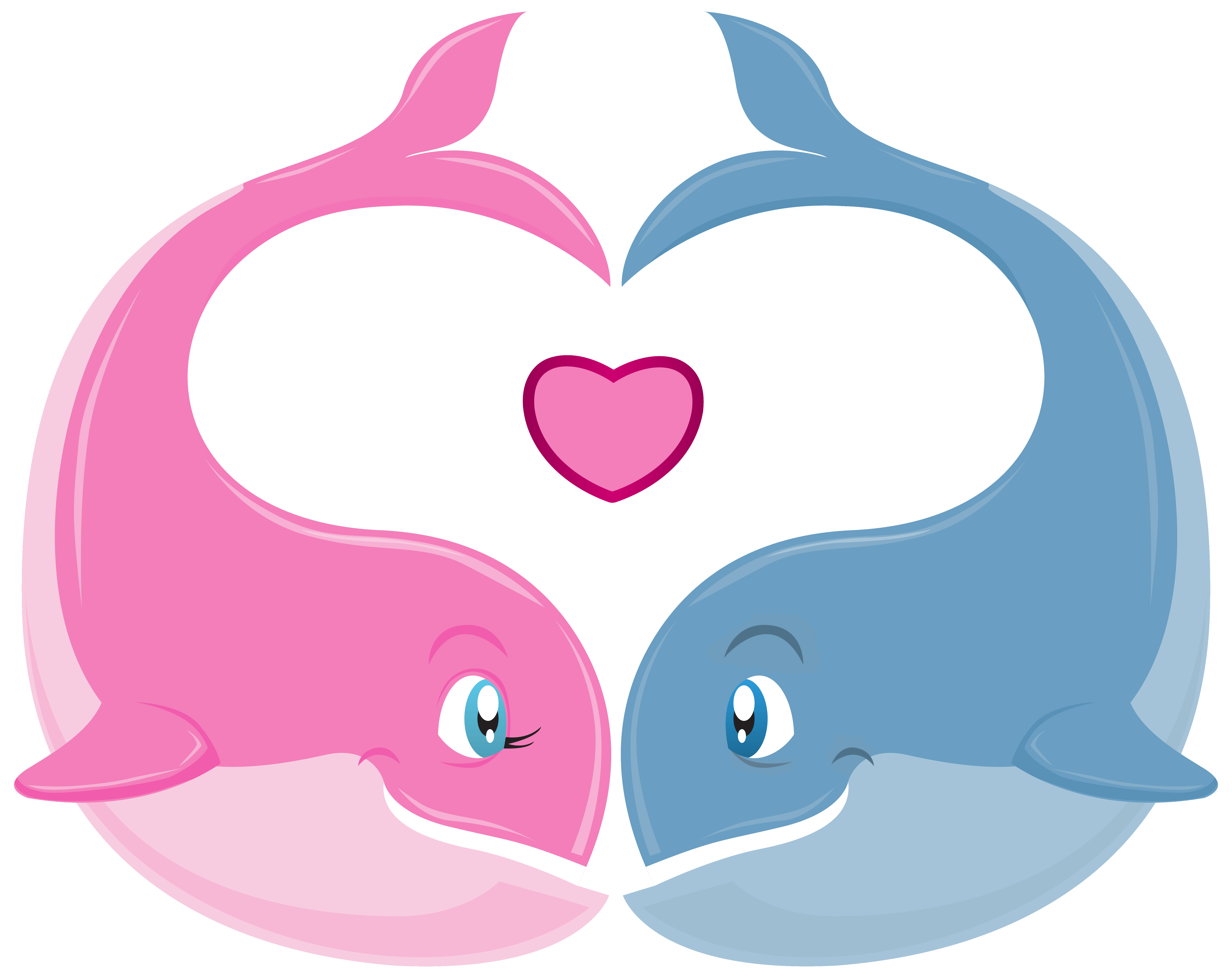 dolphin clipart valentines