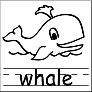 Basic words free download. Clipart whale w word