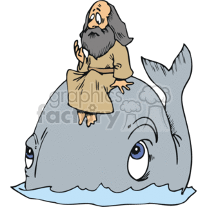 Clipart whale whale jonah. Sitting on a cartoon