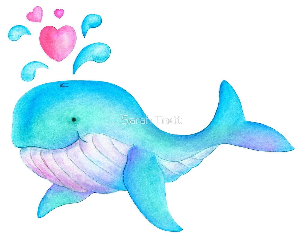 Clipart whale whimsical. Cute heart spurt kids