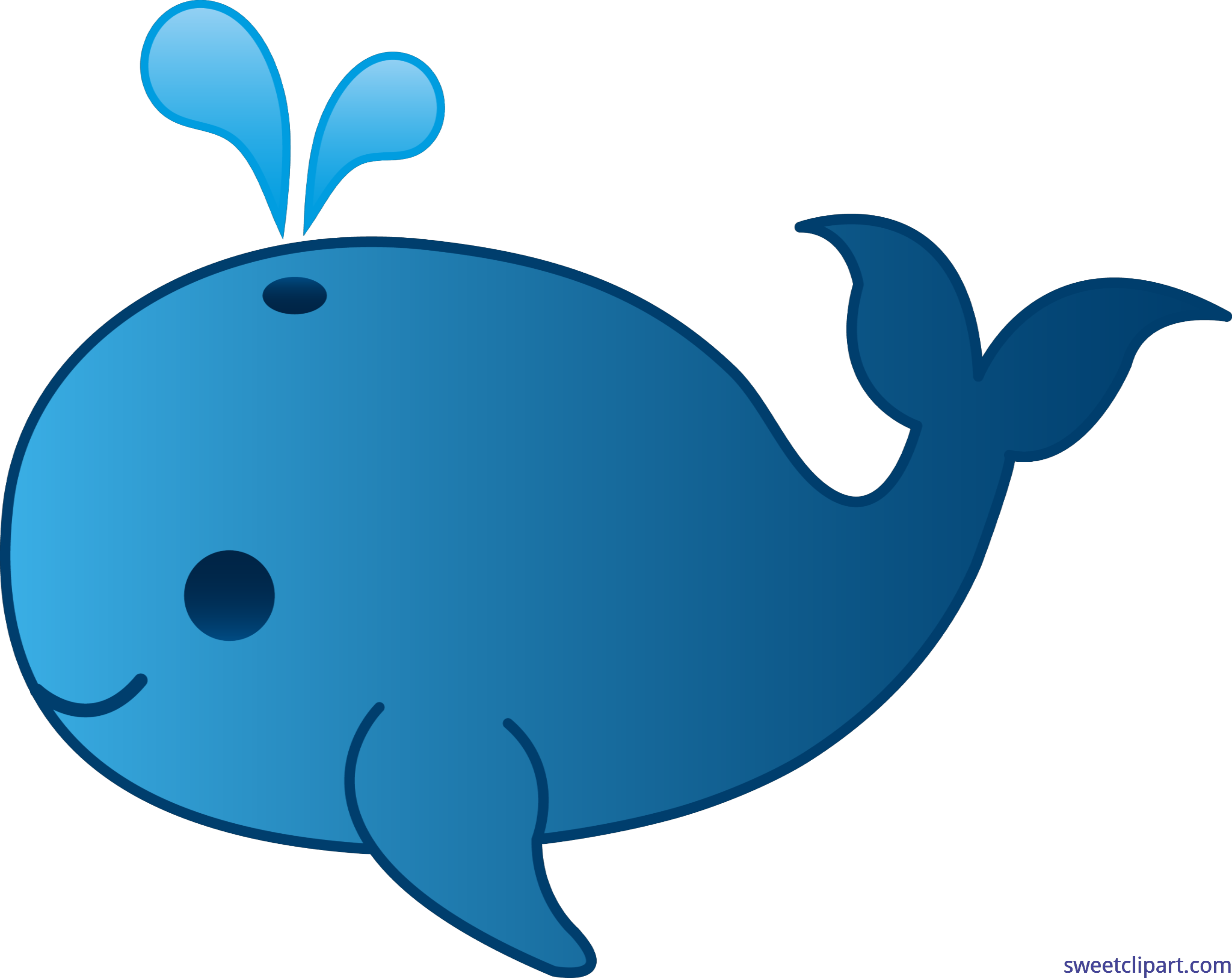 Clipart whale. Cute blue clip art
