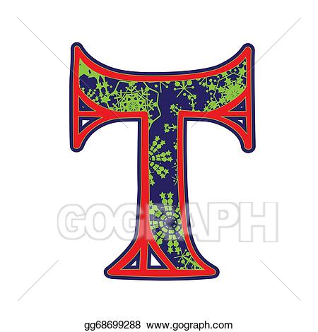 Clipart winter letter. Stock illustration t drawing