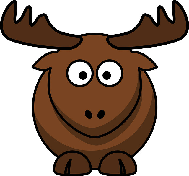 clipart winter moose