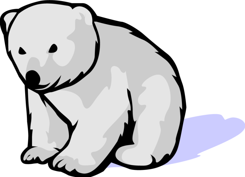 clipart winter polar bear