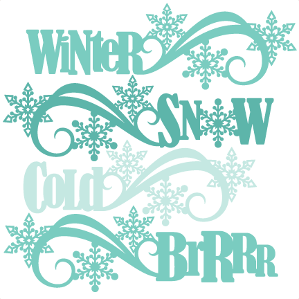 clipart winter word