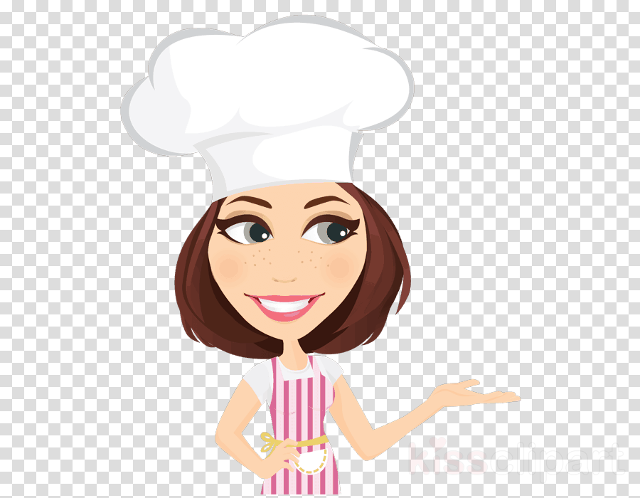 Female clipart baker. Woman hair bakery cartoon