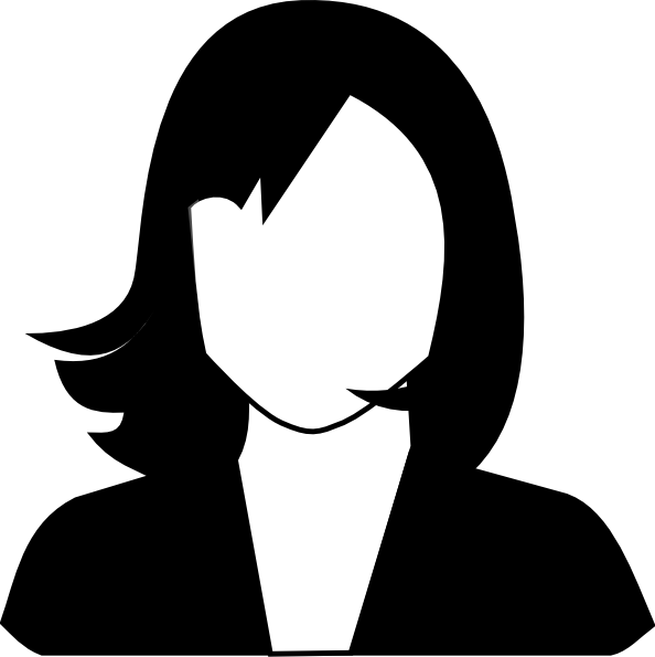 Black white clip art. Professional clipart female avatar