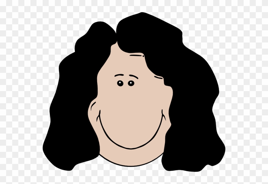 Cartoon pinclipart . Clipart woman black hair