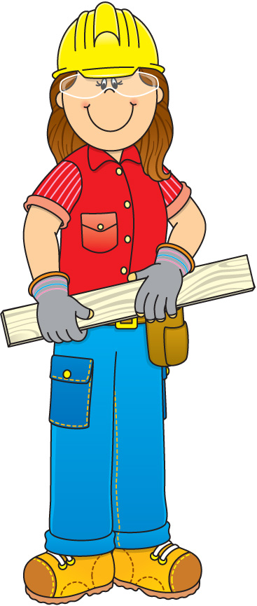 clipart woman construction