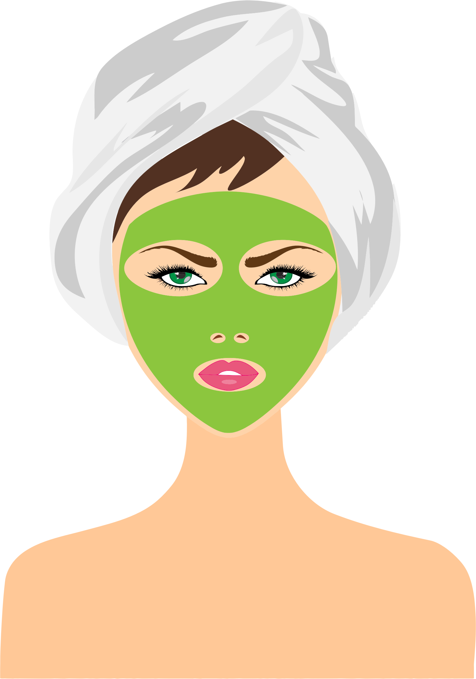 clipart woman face mask