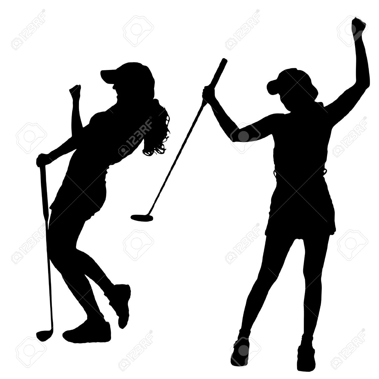 Ladies golf free download. Golfer clipart lady