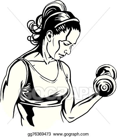 Vector stock womens club. Fitness clipart lady gym