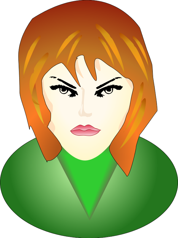 clipart woman irritated
