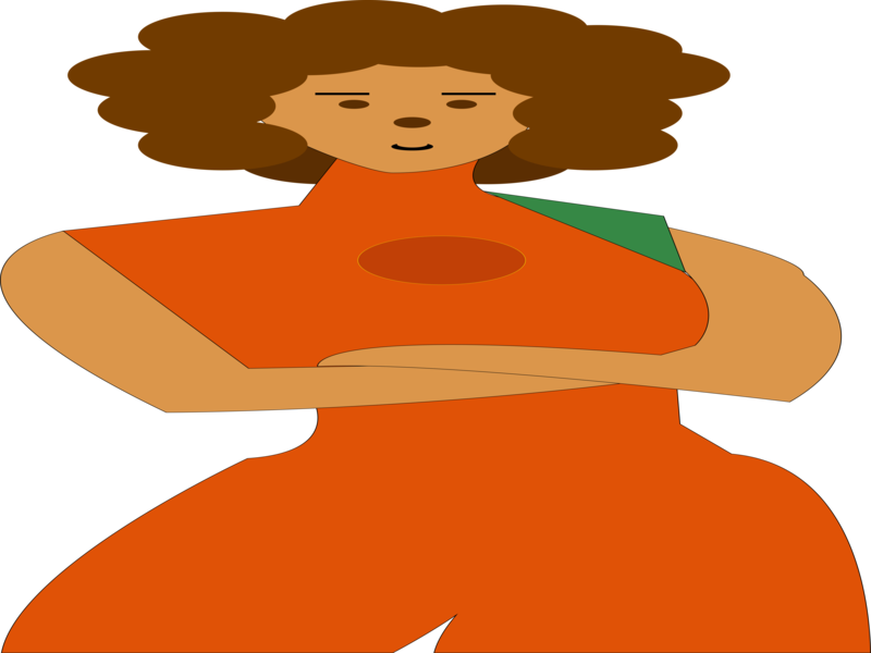 clipart woman itchy
