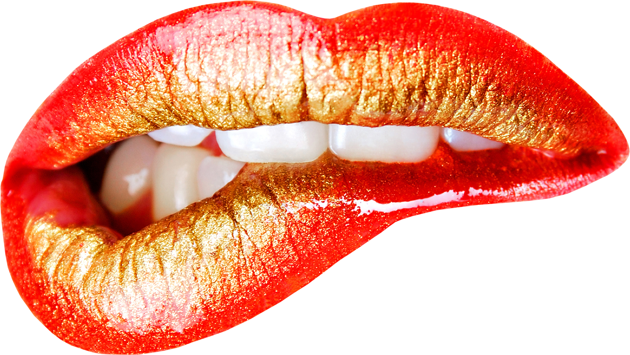 Woman fourteen isolated stock. Orange clipart lips