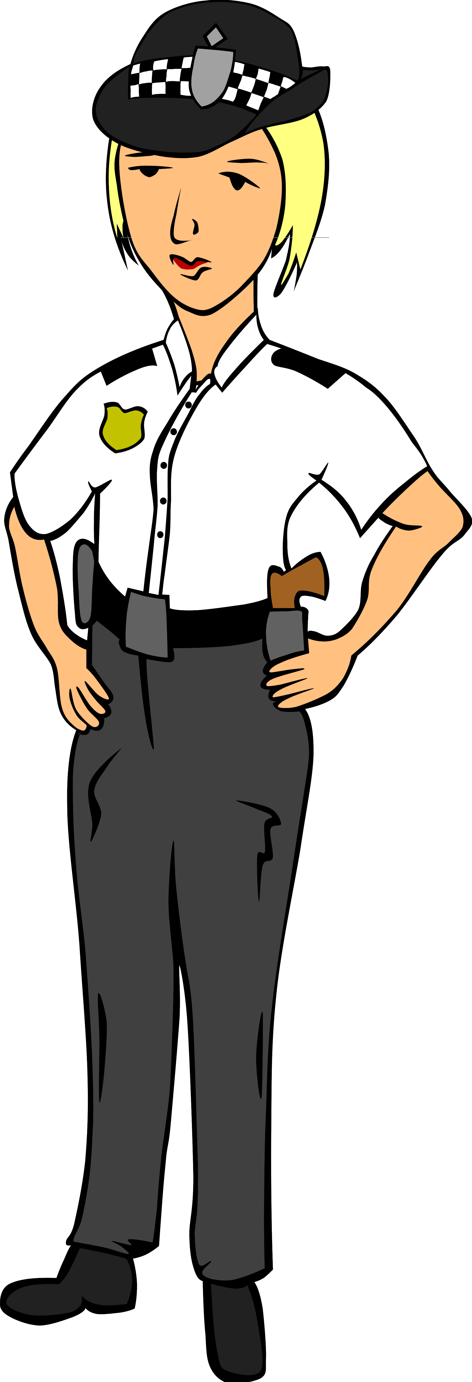 clipart woman police man