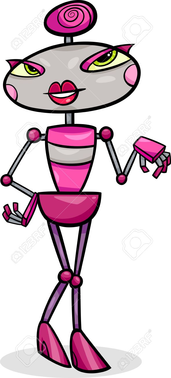 robot clipart woman
