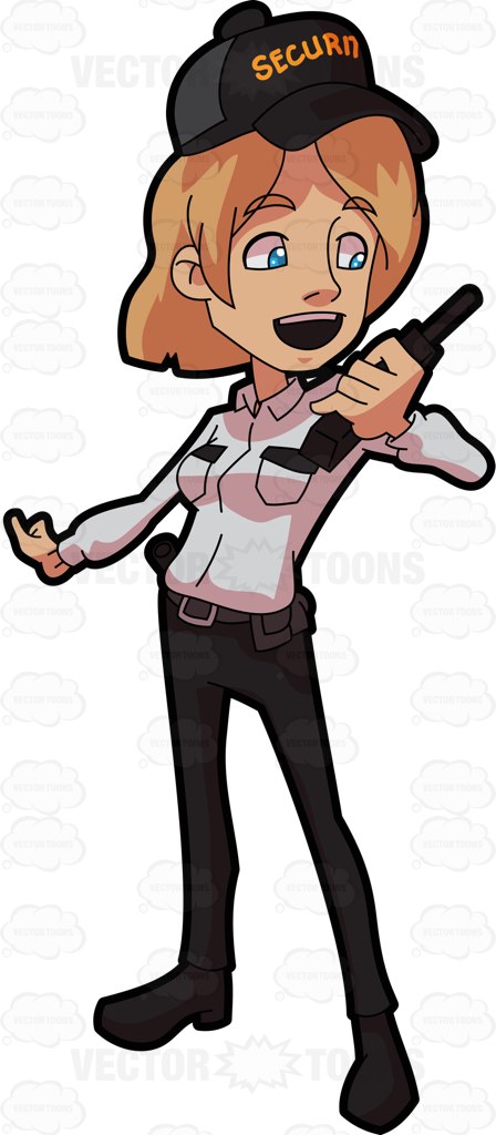 clipart woman security guard