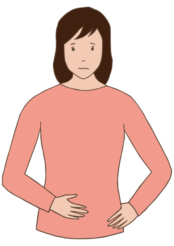 Neck clipart aching. Stomach ache woman free