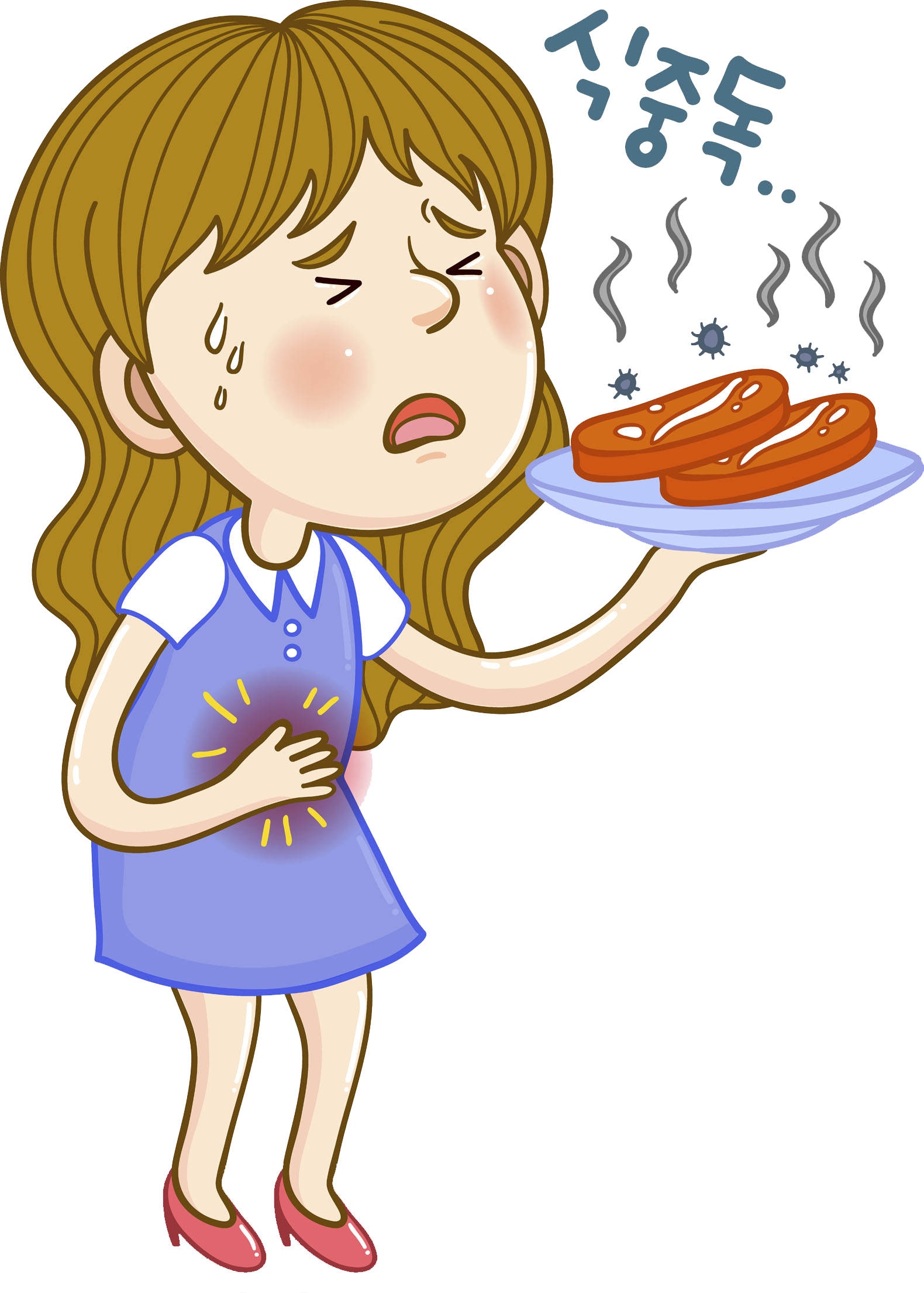fever clipart stomach hurts