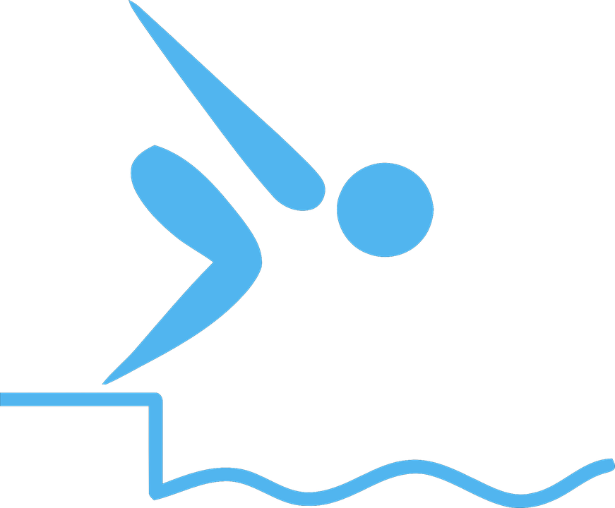 clipart woman swimming