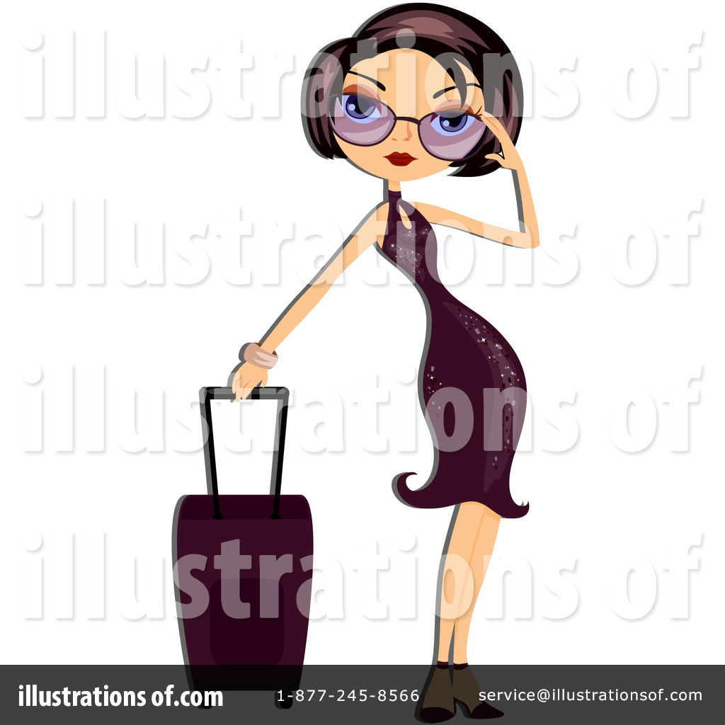 clipart woman travel