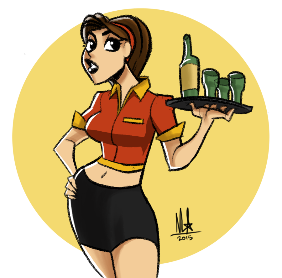 Waitress clipart transparent. By lord of the