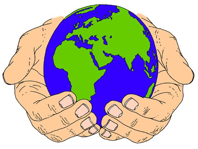 clipart world be in your hand