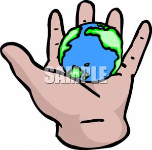 clipart world be in your hand