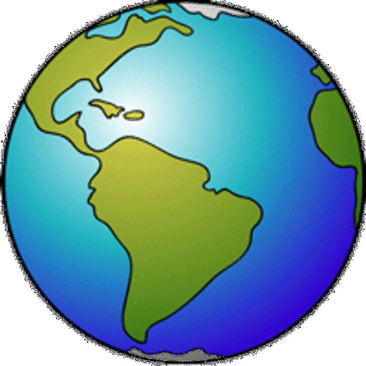 planets clipart earth half