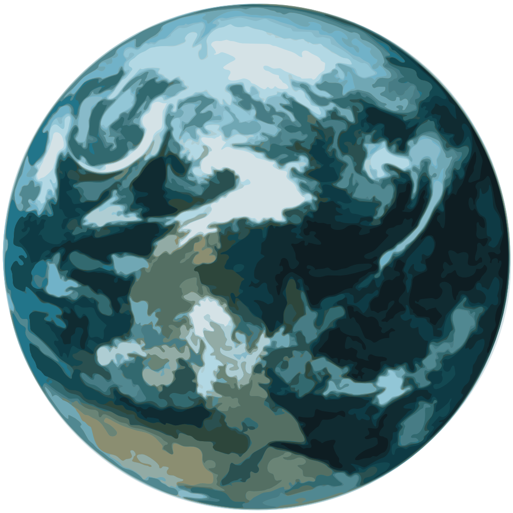 planet clipart earth half