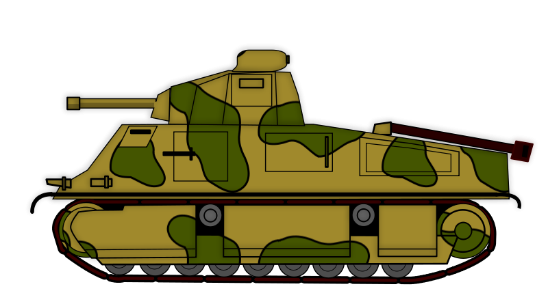 Military clipart simple tank. Weapon wwii pencil and