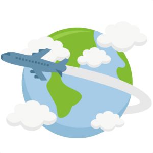 Free world traveler cliparts. Earth clipart airplane