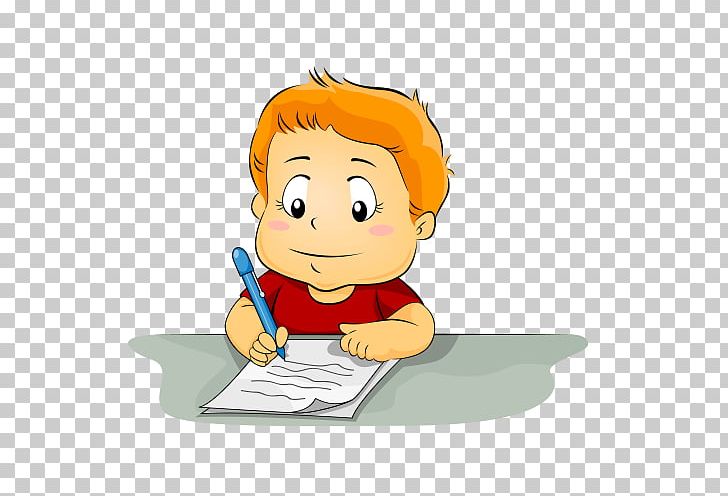 clipart writing cartoon child